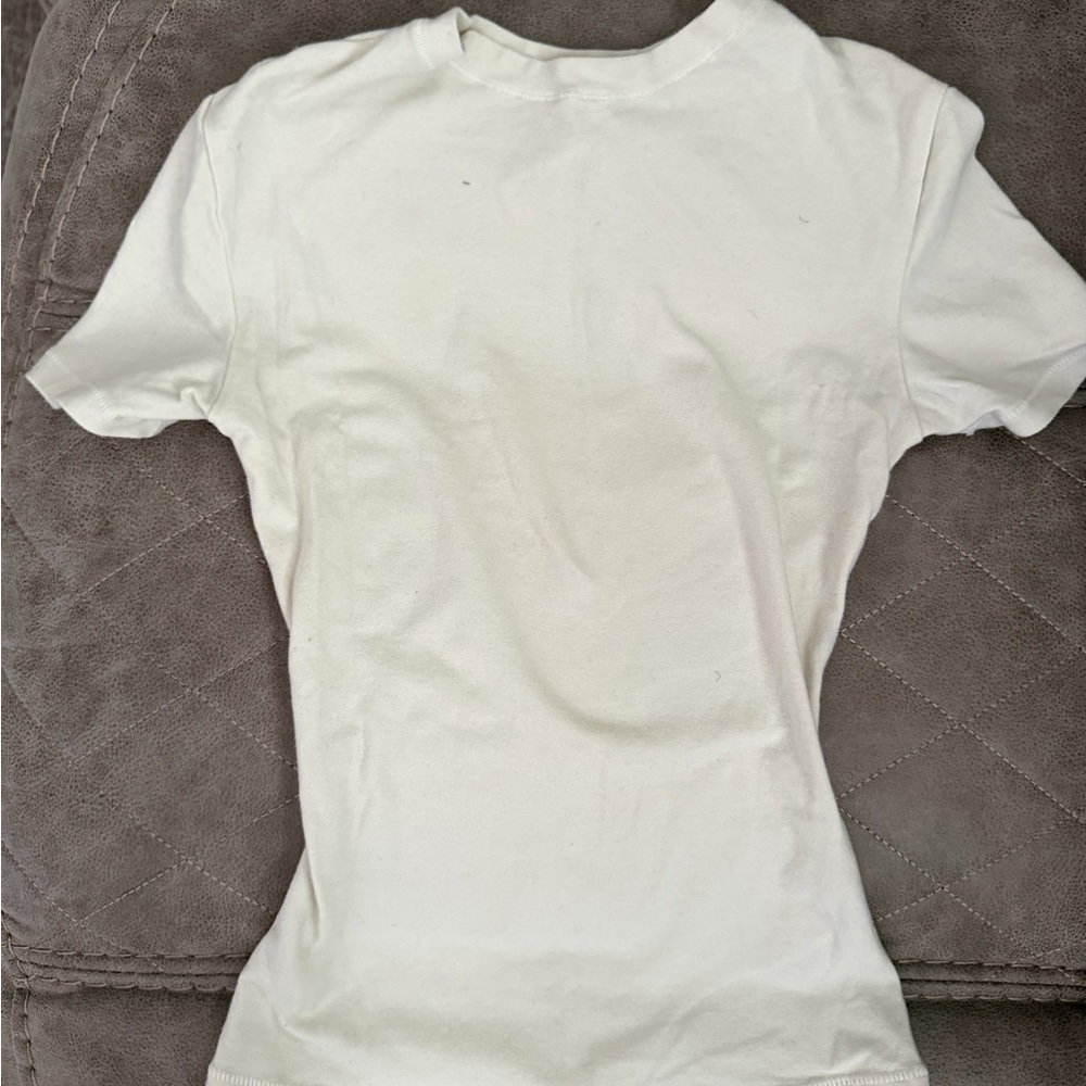SKIMS Cream Short Sleeve Top